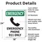 Signmission Safety Culture Sign, 18 in Width, Aluminum, Rectangle OS-2PACK-EM-A-1824-V-10461 - alternate 8